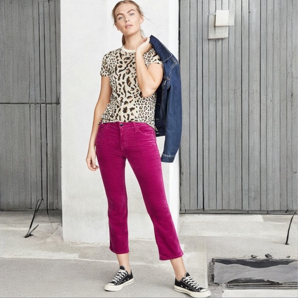 Anthropologie J Brand Velvet Selena Mid Rise Cropped Bootcut Jeans Pants - Picture 1 of 9
